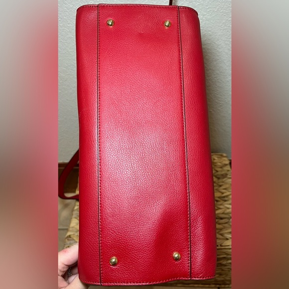 RALPH LAUREN-NEW ❤️ Red Leather Agdon Tote Shoulder bag. - Picture 6 of 10